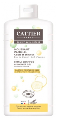 Cattier Moussant Familial Corps et Cheveux Bio 500 ml