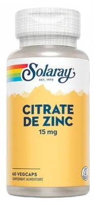 Solaray Citrate de Zinc 60 Unités Végétales