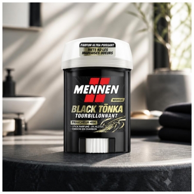 Mennen Déodorant Black Tonka Tourbillonnant Fraicheur 48H Stick 60 ml
