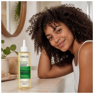 Vichy Dercos Shampoing Fluide Moussant Anti-Pelliculaire Cheveux Bouclés 200 ml