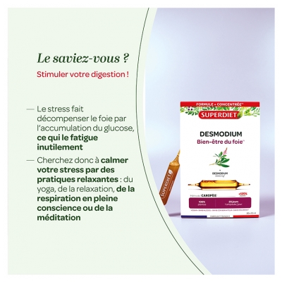 Superdiet Desmodium - 20 Ampoules de 15 ml