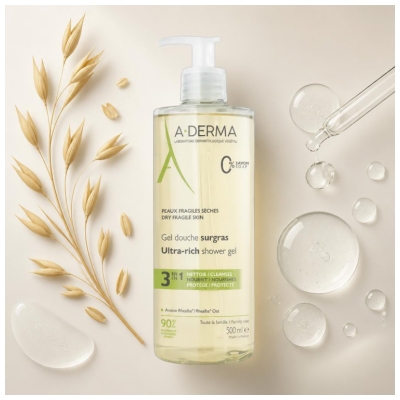 A-DERMA Gel Douche Surgras 3en1 500 ML