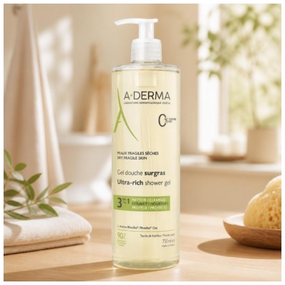 A-DERMA Gel Douche Surgras 3 en 1 750 ML