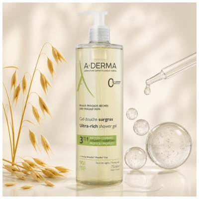 A-DERMA Gel Douche Surgras 3 en 1 750 ML