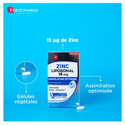 Forté Pharma Zinc Liposomal 15 mg - 60 Gélules - 1/Jour