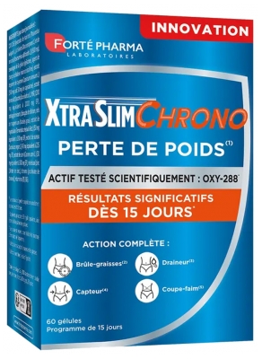 Forté Pharma Xtraslim Chrono - Perte de Poids - 60 Gélules (Programme de 15 Jours)