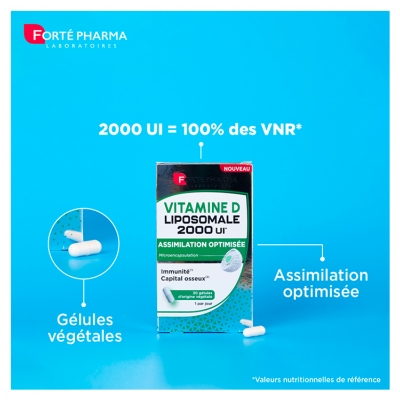Forté Pharma Vitamine D Liposomale 2000UI - 30 Gélules (30 Jours)