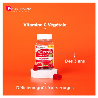 Forté Pharma Acérola Énergie Gummies - 60 Gommes