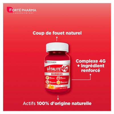Forté Pharma Vitalité 4 g Dynamisant Gummies - 60 Gommes