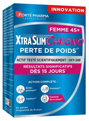Forté Pharma Xtraslim Chrono - Femme 45 Ans et + - Perte de Poids - 60 Gélules (Programme de 15 Jours)