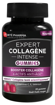 Forté Pharma Expert Collagène Intense - Booster Collagène & Actifs Anti-Âge - 30 Gummies
