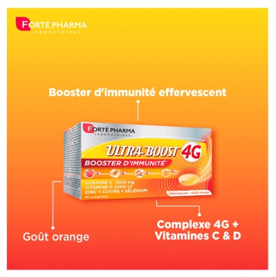 Forté Pharma Ultra Boost Booster d'Immunité - 30 Comprimés Effervescents