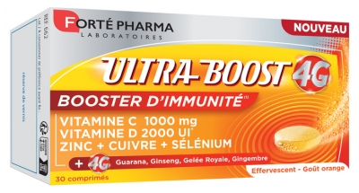 Forté Pharma Ultra Boost Booster d'Immunité - 30 Comprimés Effervescents