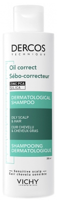 Vichy Dercos Shampoing Dermatologique Sebo-Correcteur Cheveux Gras & Cuir Chevelu 200 ml