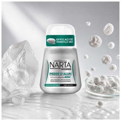 Narta Homme Déodorant Pierre d'Alun 48 Heures 50 ML