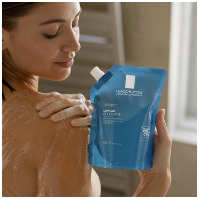 La Roche-Posay Lipikar Gel Lavant Gel Douche Apaisant Éco Recharge 400 ML