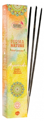 Perma Nature Bâtonnets d'Encens Ayurveda Basilic 15 Grammes