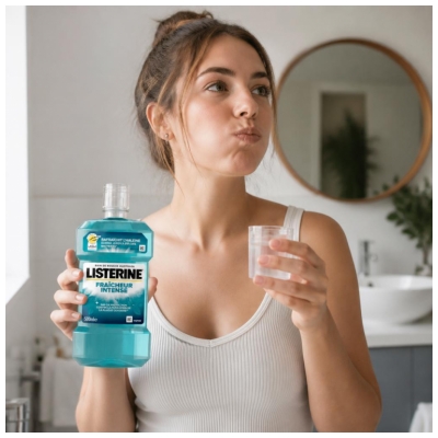 Listerine Bain de Bouche Fraîcheur Intense Sans Alcool 500 ml
