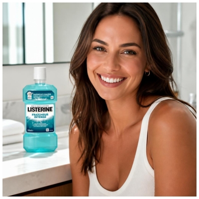 Listerine Bain de Bouche Fraîcheur Intense Sans Alcool 500 ml