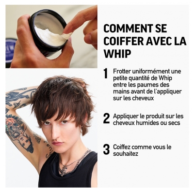 American Crew Whip Crème de Coiffage Tenue Légère Brillance Naturelle 85 g