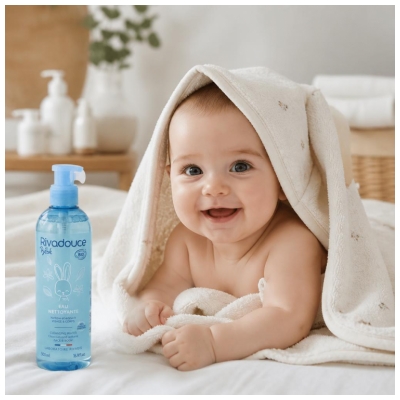 Rivadouce Bébé Eau Nettoyante Visage et Corps Bio 500 ml