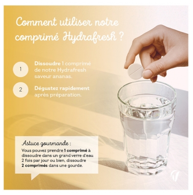 Vitavea Hydrafresh Hydratation & Énergie 20 Comprimés - Goût : Ananas