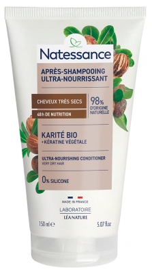 Natessance Après-Shampooing Karité & Kératine Végétale Cheveux Très Secs Crépus Frisés 150 ml