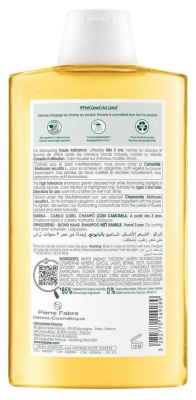 Klorane Camomille Shampoing à la Camomille - Cheveux Blonds 400 ml
