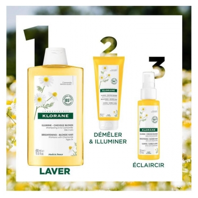Klorane Camomille Shampoing à la Camomille - Cheveux Blonds 400 ml