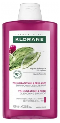 Klorane Figuier de Barbarie - Shampoing Désaltérant Cheveux Déshydratés et Ternes 400 ml