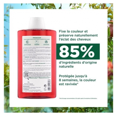 Klorane Grenade Shampoing Éclat à la Grenade - Cheveux Colorés 400 ml