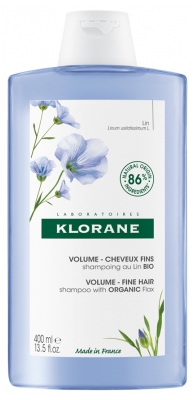 Klorane Lin Shampoing Volume Aux Fibres de Lin - Cheveux Fins 400 ml