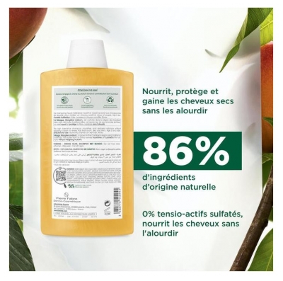 Klorane Shampoing Nutrition à la Mangue - Cheveux Secs 400 ml