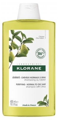 Klorane Cédrat - Shampooing Légèreté Cheveux Mixtes à Gras 400 ml