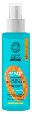 Natura Siberica Oblepikha Sérum 20-en-1 Repair Kératine à l'Argousier Cheveux Secs et Abimés