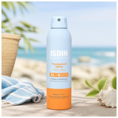 Isdin Fotoprotector Transparent Spray Wet Skin Rafraîchissant SPF30 250 ml