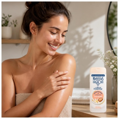 Le Petit Marseillais Soin Douche Surgras Peau Satinée Huile Argan & Fleur Oranger 400 ML