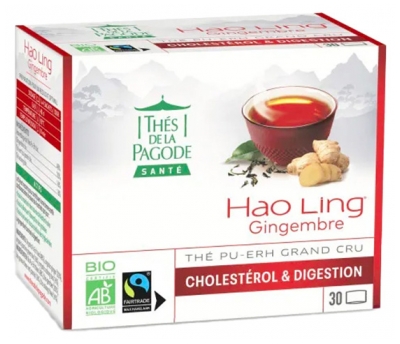Thés de la Pagode Thé Hao Ling Gingembre Bio 30 Sachets