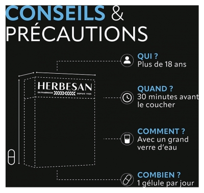 Herbesan Endormissement Mélatonine 1 mg 30 Unités