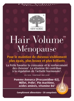 New Nordic Hair Volume Ménopause Complément Alimentaire 30 Comprimés