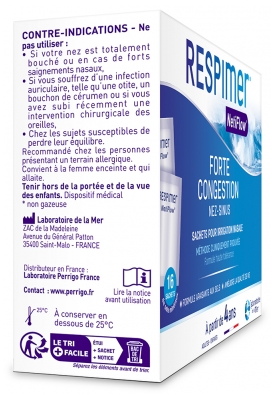 Laboratoire de la Mer Respimer Netiflow® - Recharges 16 Sachets Pour Irrigation Nasale