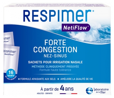 Laboratoire de la Mer Respimer Netiflow® - Recharges 16 Sachets Pour Irrigation Nasale