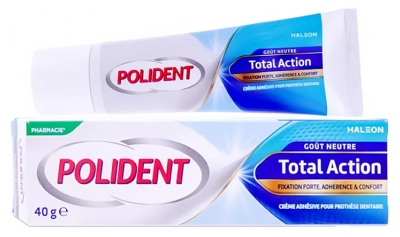 Polident Corega Total Action Crème Adhésive Prothèse Dentaire Goût Neutre 40 g