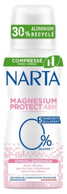 Narta Magnésium Protect Déodorant Hypoallergénique 48H Compressé 100 ML