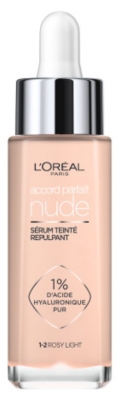 L'Oréal Paris Accord Parfait Nude Sérum Repulpant Teinté 30 ml - Teinte : 1-2 Rosy Light