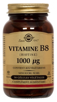 Solgar Vitamine B8 (Biotine) 1000 ?gélules Végétales