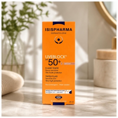 Isispharma Uveblock Fluide Teinté Visage SPF50+ 40 ML