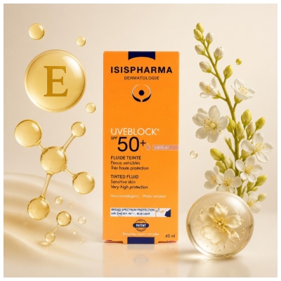 Isispharma Uveblock Fluide Teinté Visage SPF50+ 40 ML