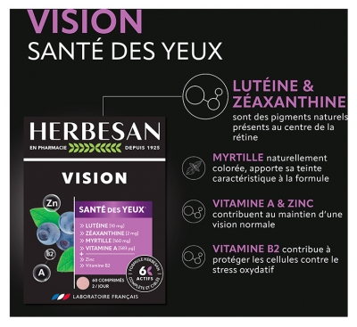 Herbesan Vision Santé des Yeux 60 Unités