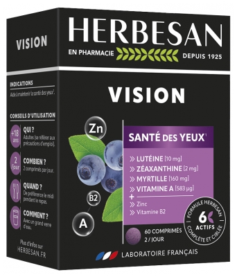 Herbesan Vision Santé des Yeux 60 Unités